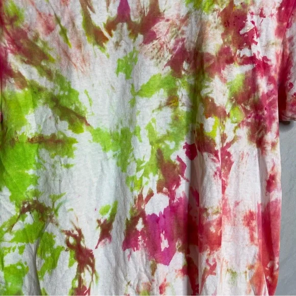 Gildan Red, Orange, and Green Tie Dye Shirt - Picture 8 of 10